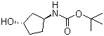 structure of CAS# 207729-04-2, rel-N-[(1R,3R)-3-Hydroxycyclopentyl]carbamic acid tert-butyl ester