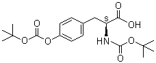 structure of CAS# 20866-48-2, N,O-Bis[(1,1-dimethylethoxy)carbonyl]-L-tyrosine