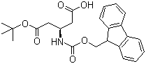 structure of CAS# 209252-17-5, Fmoc-L-beta-glutamic acid 5-tert-butyl ester;Fmoc-L-beta-homoaspartic acid 5-tert-butyl ester; Fmoc-beta-Glu(OtBu)-OH