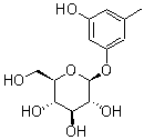 structure of CAS# 21082-33-7, Orcinol glucoside;Sakakin; 1-O-beta-D-Glucosylorcinol; beta-D-Glucopyranoside 3-hydroxy-5-methylphenyl; Orcinol beta-D-glucopyranoside; Orcinol beta-D-glucoside; Orcinol-3-O-beta-D-glycopyranoside
