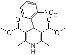 structure of CAS# 21829-25-4, Nifedipine;Dimethyl 1,4-dihydro-2,6-dimethyl-4-(2'-nitrophenyl)-3,5-pyridinedicarboxylate; 1,4-Dihydro-2,6-dimethyl-4-(2-nitrophenyl)-3,5-pyridinedicarboxylic acid dimethyl ester