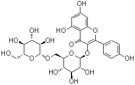 结构式 CAS# 22149-35-5, 山柰酚 3-龙胆双糖苷