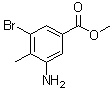 structure of CAS# 223519-11-7, 3-Amino-5-bromo-4-methylbenzoic acid methyl ester