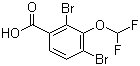 结构式 CAS# 223595-28-6, 2,4-二溴-3-(二氟甲氧基)苯甲酸