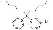 结构式 CAS# 226070-05-9, 2-溴-9,9-二己基-9H-芴