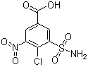 结构式 CAS# 22892-96-2, 4-氯-3-硝基-5-磺酰胺基苯甲酸
