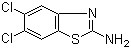 结构式 CAS# 24072-75-1, 2-氨基-5,6-二氯苯并噻唑