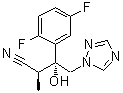 结构式 CAS# 241479-74-3, (alphaS,betaR)-beta-(2,5-二氟苯基)-beta-羟基-alpha-甲基-1H-1,2,4-三唑-1-丁腈