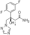 结构式 CAS# 241479-75-4, (alphaR,betaR)-beta-(2,5-二氟苯基)-beta-羟基-alpha-甲基-1H-1,2,4-三唑-1-丁酰胺