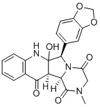 structure of CAS# 2520114-41-2, Tadalafil EP Impurity E;(6R,12aR,12bR)-6-(benzo[d][1,3]dioxol-5-yl)-6a-hydroxy-2-methyl-2,3,6a,7,12a,12b-hexahydropyrazino[1',2':1,5]pyrrolo[3,4-b]quinoline-1,4,12(6H)-trione