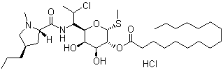 Clindamycin palmitate hydrochloride molecular structure (CAS 25507-04-4)