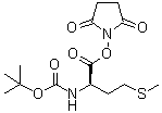 结构式 CAS# 26060-98-0, N-[叔丁氧羰基]-D-蛋氨酸 2,5-二氧代-1-吡咯烷基酯