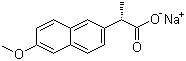 structure of CAS# 26159-34-2, Naproxen sodium;(S)-6-Methoxy-alpha-methyl-2-naphthaleneacetic acid sodium salt