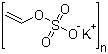 结构式 CAS# 26182-60-5, 聚乙烯硫酸酯钾盐