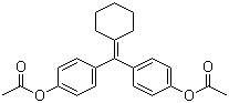 结构式 CAS# 2624-43-3, 环芬尼; 环己基亚甲基二苯酚二乙酸酯