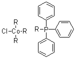 结构式 CAS# 26305-75-9, 三(三苯基膦)氯化钴