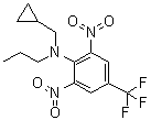 structure of CAS# 26399-36-0, Profluralin;B 4576; CG 10832; CGA 10832; ER 5461; N-Cyclopropylmethyl-N-propyl-4-trifluoromethyl-2,6-dinitroaniline; Pregard