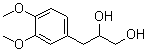 结构式 CAS# 26509-45-5, 3-(3,4-二甲氧基苯基)丙烷-1,2-二醇