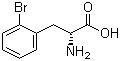 structure of CAS# 267225-27-4, D-2-Bromophenylalanine;(R)-2-Amino-3-(2'-bromophenyl)propanoic acid