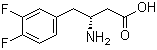structure of CAS# 269396-58-9, (R)-3-Amino-4-(3,4-difluorophenyl)butyric acid;(betaR)-beta-Amino-3,4-difluorobenzenebutanoic acid