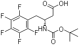 结构式 CAS# 269398-93-8, N-叔丁氧羰基-(R)-3-氨基-4-五氟苯基丁酸