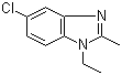 结构式 CAS# 2818-76-0, 5-氯-1-乙基-2-甲基苯并咪唑