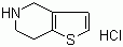 结构式 CAS# 28783-41-7, 4,5,6,7-四氢噻吩[3,2-c]吡啶盐酸盐
