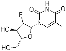 结构式 CAS# 2923-73-1, 2'-氟胸苷