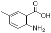 structure of CAS# 2941-78-8, 2-Amino-5-methylbenzoic acid;5-Methylanthranilic acid; 6-Amino-m-toluic acid