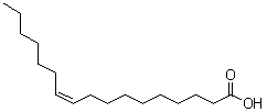 结构式 CAS# 29743-97-3, 顺式-10-十七碳烯酸