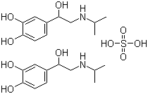 结构式 CAS# 299-95-6, 消旋硫酸异丙肾上腺素; 硫酸异丙肾上腺素