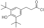 structure of CAS# 3062-64-4, 3,5-Bis(tert-butyl)-4-hydroxybenzenepropanoyl chloride