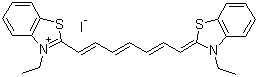 结构式 CAS# 3071-70-3, 3-乙基-2-[7-(3-乙基-3H-苯并噻唑-2-亚基)庚-1,3,5-三烯基]苯并噻唑鎓碘化物