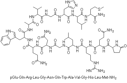 结构式 CAS# 31362-50-2, 蛙皮素; 铃蟾肽