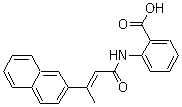 structure of CAS# 321674-73-1, BIBR 1532;2-[[(2E)-3-(2-Naphthalenyl)-1-oxo-2-butenyl]amino]benzoic acid