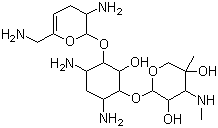 结构式 CAS# 32385-11-8, 西索米星