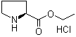 结构式 CAS# 33305-75-8, (S)-吡咯烷-2-羧酸乙酯盐酸盐