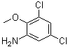 结构式 CAS# 33353-68-3, 3,5-二氯-2-甲氧基苯胺