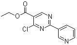 结构式 CAS# 34775-04-7, 4-氯-2-(3-吡啶基)-5-嘧啶羧酸乙酯