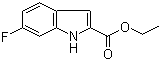 structure of CAS# 348-37-8, Ethyl 6-fluoroindole-2-carboxylate;6-Fluoroindole-2-carboxylic acid ethyl ester