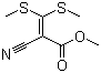 结构式 CAS# 3490-92-4, 2-氰基-3,3-二(甲硫基)丙烯酸甲酯