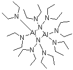 结构式 CAS# 352546-72-6, 四(N-乙基乙烷氨基)双[mu-(1,1,3,3-四乙基三氮烷)]二铝