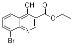 结构式 CAS# 35975-57-6, 8-溴-4-羟基-3-喹啉羧酸乙酯