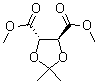 结构式 CAS# 37031-30-4, 2,3-O-异亚丙基-D-酒石酸二甲酯