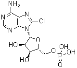 结构式 CAS# 37676-40-7, 8-氯-5'-腺苷酸