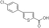 structure of CAS# 386715-46-4, 4-(4-Chlorophenyl)-2-thiophenecarboxylic acid;4-(4-Chlorophenyl)thiophene-2-carboxylic acid