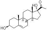 structure of CAS# 387-79-1, 3beta,17alpha-Dihydroxypregn-5-en-20-one;5-Pregnen-3beta,17alpha-diol-20-one; NSC 63853
