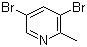 结构式 CAS# 38749-87-0, 3,5-二溴-2-甲基吡啶
