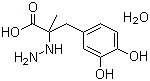 structure of CAS# 38821-49-7, Carbidopa;(+)-2-(3,4-Dihydroxybenzyl)-2-hydrazinopropionic acid monohydrate