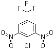 structure of CAS# 393-75-9, 4-Chloro-3,5-dinitrobenzotrifluoride;1,3-Dinitro-2-chloro-5-trifluoromethylbenzene; 4-Chloro-3,5-dinitro-alpha,alpha,alpha-trifluorotoluene; 2-Chloro-1,3-dinitro-5-(trifluoromethyl)-benzene